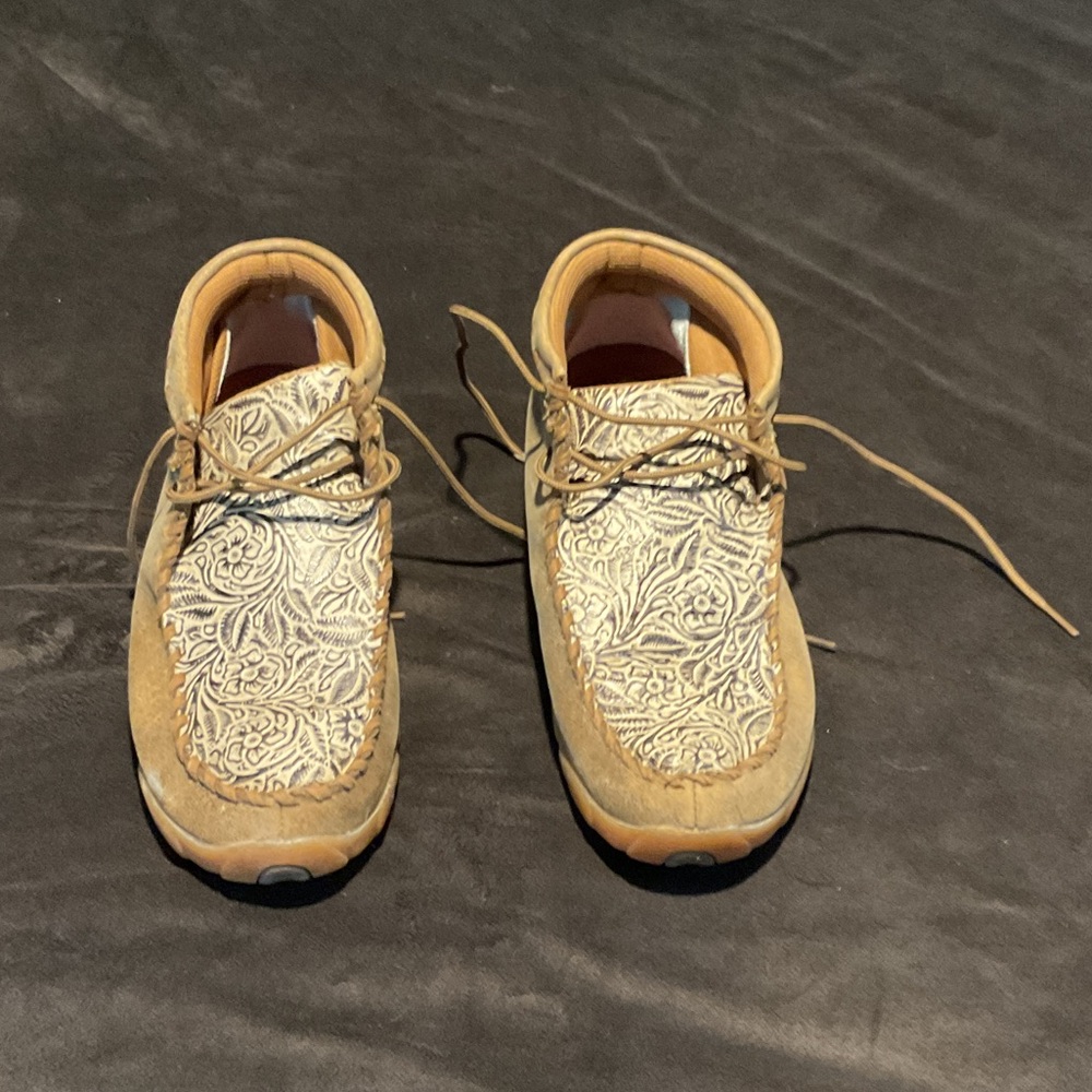 Twisted X Tan and Cream Men's Loafers